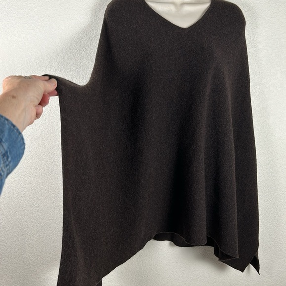 Max Studio poncho/cape women’s wool blend pull over rectangle cowgirl bohemian - Picture 3 of 9